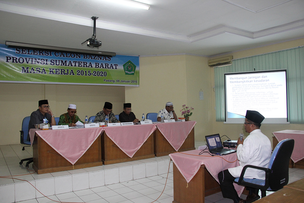 Calon Ketua Baznas Provinsi Sumbar Diseleksi Hari Ini Kementerian Agama Provinsi Sumatera Barat