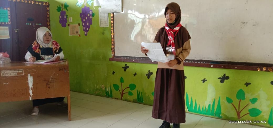 Semangat Siswa Kelas Vi Dalam Mengikuti Ujian Praktek Bahasa Indonesia Di Min 7 Pessel Kementerian Agama Provinsi Sumatera Barat