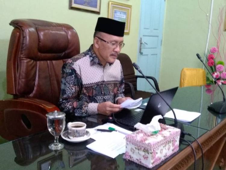 Beri Sambutan Dalam Pelantikan Virtual Pengurus Daerah Tarbiyah-Perti Sumbar, Ini ajakan Kakanwil