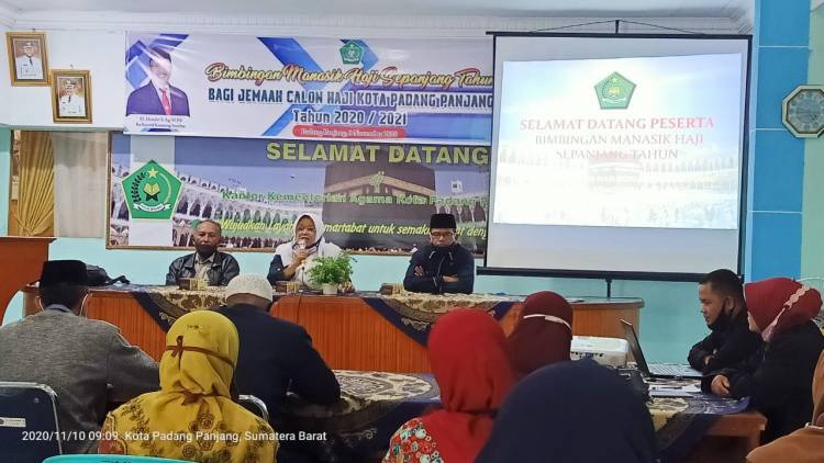 25 JCH Kota Padangpanjang  Ikuti Bimsik Manasik Haji di Kemenag