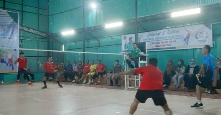Final Badminton HAB ke-75, Asa Kanwil Kantongi Emas