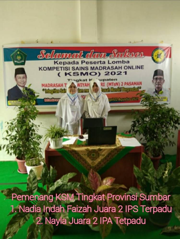 Dua Siswa MTsN 2 Pasaman Dulang Prestasi di KSM Provinsi